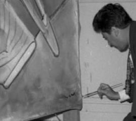 Roberto Matta firma mural Usach