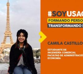 Estudiante Camila Castillo en París, Francia. 